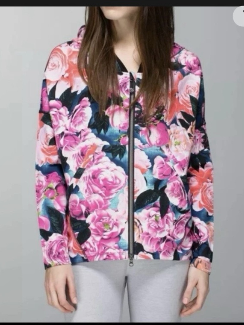 Lululemon Hold Your Om Secret Garden Black Pink Size 4 Jacket